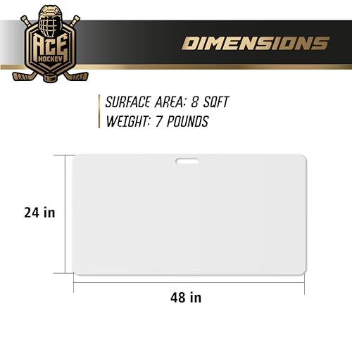 Shooting Pad 24” x 48” - Shoot Like on Real Ice - Practice Shooting, Stickhandling, Passing Skills on 8 sqft - Convenient Off-Ice Training - Easy to Carry - Synthetic Ice Mat - Image 3