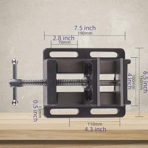 Étau de presse de précision robuste de 10,2 cm pour perceuse à colonne