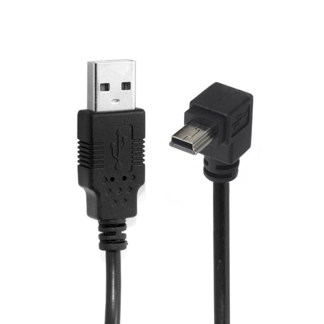 chenyang Mini USB Cable USB 2.0 Male to Mini USB 5 Pin Male 90 Degree UP Angled Charging Data Transfer Extension Cable 0.50M for Dash Cam/GPS/Microphone
