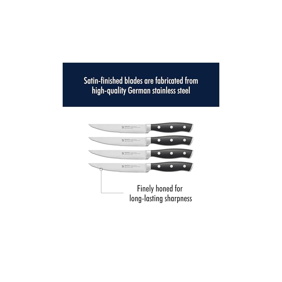 HENCKELS-Forged-Accent-Razor-Sharp-Steak-Knife-Set-of-4-Black-German-Engineered-Knife-Informed-by-over-100-Years-of-Mastery HENCKELS Forged Accent Razor-Sharp Steak Knife Set of 4, Black, German Engineered Knife Informed by over 100 Years of Mastery