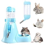 Hamster Trinkflasche, 3-In-1 für Häschen, Trinkflasche Kaninchen, Automatischen Wassertrinken Spender, für Hamster, Hasen, Chinchillas, Meerschweinchen, Igel, Frettchen und Viele Andere Kleine Tiere