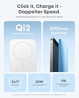 Anker Nano Powerbank, Ultraschlanke 5000mAh Magnet-Powerbank, Qi2-zertifiziert, 15W Max ultraschnelles Laden, MagSafe-kompatibel, tragbares Ladegerät, Ergonomisches Design, Für iPhone 17/16/15/14/13 – Ansicht 2