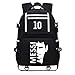Fußballspieler Star Messi Multifunktions-Leuchtrucksack Travel Student Rucksack Football Club Fans Schultasche (Stil 4)