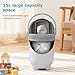 Diaper Pail Airtight Lid, Odor Control Diaper Bin Nursery Trash Can 15 Liter 4 Gallon, Baby Diaper Disposal Container Holds 16 Diapers, Plastic Diaper Waste Bin for Nursery Bathroom Bedroom (White)