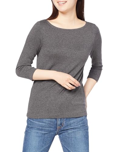 Image of Amazon Essentials Women's Slim-Fit 3 /4 Sleeve Boat Neck Cotton Modal Micro Rib T-Shirt