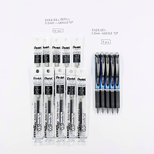 Bolígrafo Pentel EnerGel RTX Retráctil 0.5mm Negro Pack 15 miniatura 4