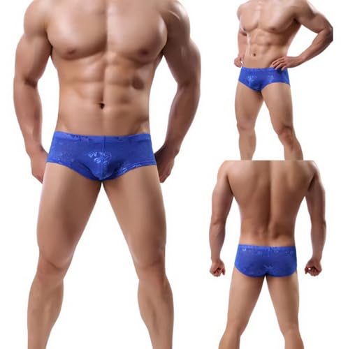 Men Lace Breathable Underwear Sexy Boxer Briefs U Convex Pouch Underpant4