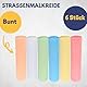 Best Sporting Straßenmalkreide Bunt I 6er Packung | Malkreide für Kinder und Erwachsene | Bunte Kreide in leuchtenden Farben | Ideal für Straße und Hof | Einfach zu handhaben und wasserlöslich