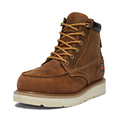 Timberland PRO Men's Gridworks 6 Inch Soft Toe Waterproof Industrial Wedge Work Boot, Golden Brown-2024 New, 14 by Timberland PRO - Used condition - US$92.04