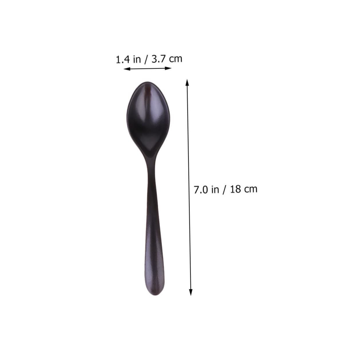 SOLUSTRE 8pcs Black Frosted Imitation Porcelain Spoons Tableware for Soup Porridge and Daily Use Stylish Japanese Style Ladles for Home Hotel and Restaurant Dining