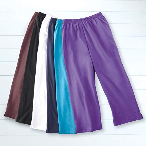 Women's Elastic Waist Comfortable Cropped Capri Pant4