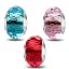 3 Pale Blue Red and Pink Charms