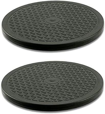 2 Pcs (12 Inch) Heavy Duty Rotating Swivel Stand - Lazy Susan with Steel Ball Bearings for Model Base/Rotating Plants/Crafts Stand Monitor/TV/Monitors/Potted Plants (360˚ Rotation)