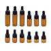 Produktbild Lurrose 12 Stück Bernstein Tropfen Flaschen leer Mini Spender Vials Ätherisches Öl Behälter mit Augentropfen (1 ml, 2 ml, 3 ml, 5 ml)