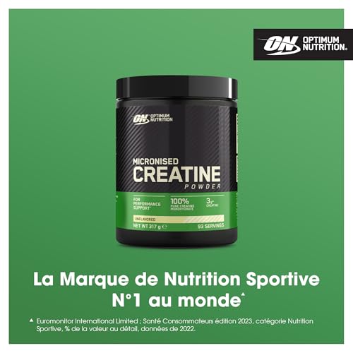Optimum Nutrition Créatine Micronisée en Poudre, Sans Arôme, 317g, 93 Doses – Image 3