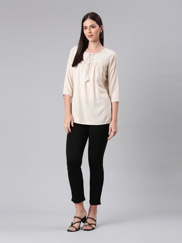 Image of GO COLORS Ponte Smart Kurti Pants Full Length for Women | Breathable, Mid Rise
