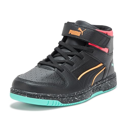 Image of PUMA Kids' Rebound Layup Mid Hook and Loop Sneakers