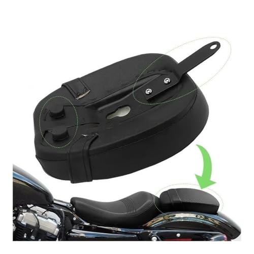 Coussin de selle passager moto pour Sportster 48 72 Noir