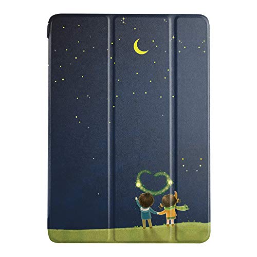 Image of DuraSafe Cases for iPad 10.2 9 Gen 2021 8 Gen 2020 iPad 7 Gen 2019 [iPad 9th 8th 7th ] A2602 A2270 A2197 Trifold Printed PC Lightweight Protective Clear Back Cover - Night Sky