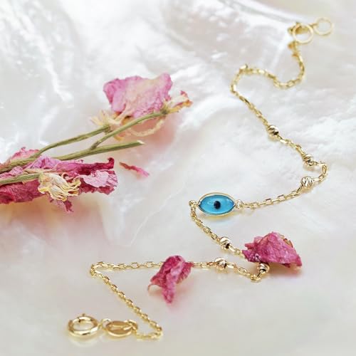 Collier œil protecteur or jaune 9 carats anti-ternissement - 2
