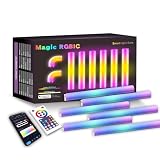 NEWFUN Barra LED : Sistema de Iluminación Sincronizado con Imagen/Música, Compatible Alexa y Google Assistant, 6 Piezas + Esquina para Ambiente Hogareño