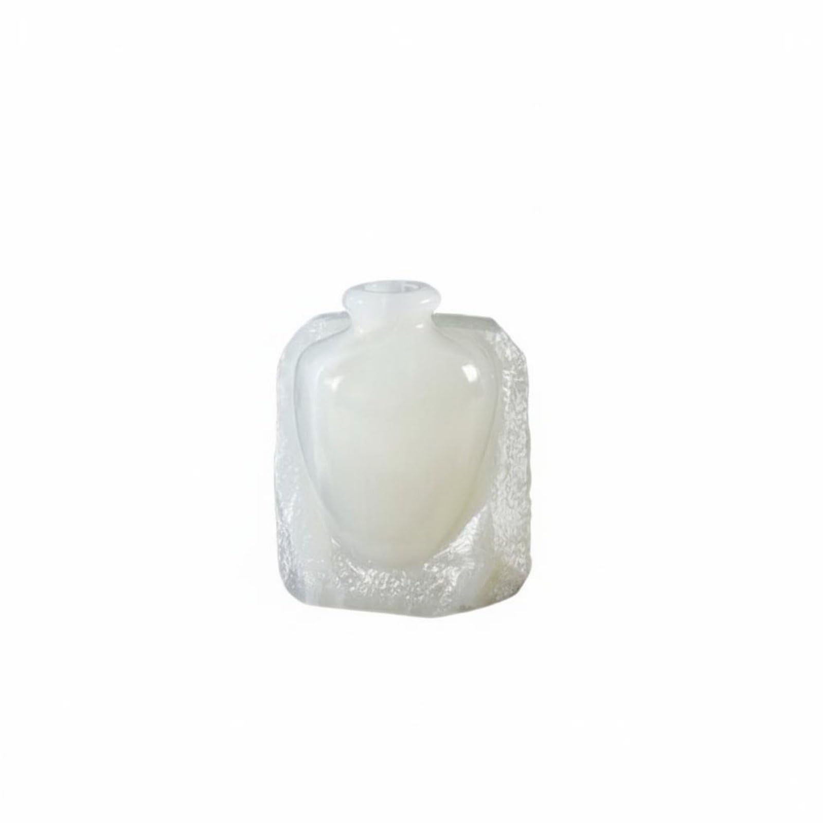 Vaso Decorativo Vaso Moderno Vaso da Tavolo Vaso in Ceramica con Finitura Opaca E Forma Geometrica Morbida per Interni Contemporanei Adatto a Credenza, Piccolo - 15 9 19cm