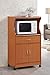 HODEDAH IMPORT Microwave Cart with One Drawer, Two Doors, and Shelf for Storage, Cherry