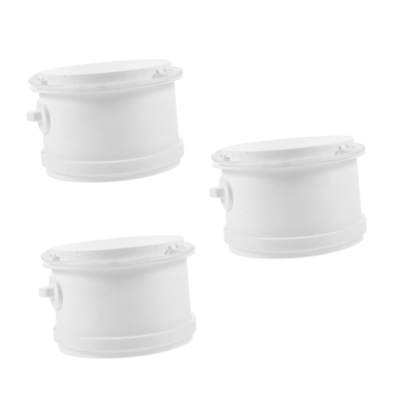 SHINEOFI 3 Pezzi Di Accessori Per Tubi Freschi Adattatore Raccordo Di Ventilazione Flangia Di Collegamento Abs Bianco