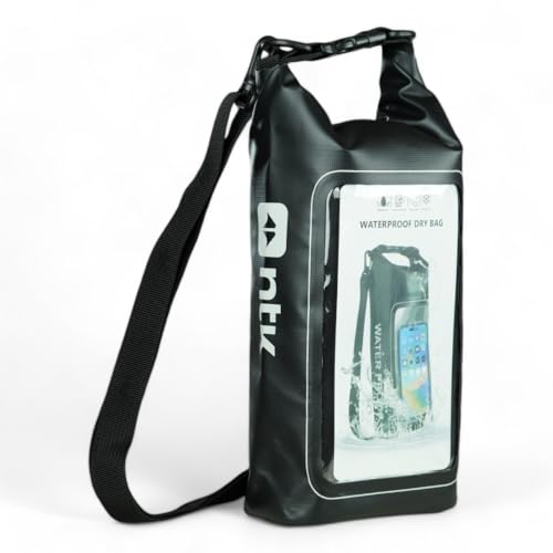 NTK, Bolsa Daily Duffel Impermeável com Visor 2L para Trilhas e Atividades Outdoor, Preto