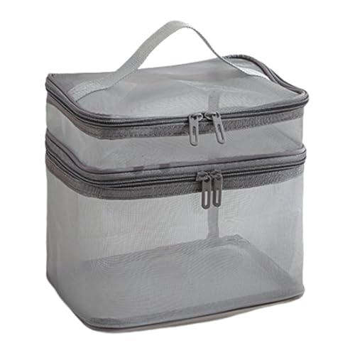 Bolsa Cosmética de Malla - Bolsa de tocador portátil | Bolsa de Maquillaje Transparente | Bolsa de Maquillaje con Compartimentos | Bolsa Organizador Cosmética | Organizador de Almacenamiento de