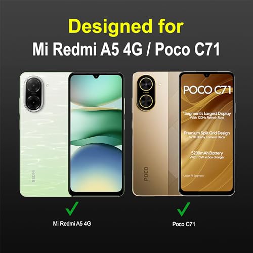 Image of Zapcase Back Case Cover for Mi Redmi A5 4G | Compatible for Mi Redmi A5 4G Back Cover | Liquid Silicon Magic Case with Camera Protection | Black