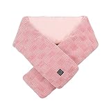 Damen-Schal, Pink, USB-Ladekabel, elektrischer Schal, drei Temperaturen, waschbar, nicht strahlend, verstecktes Netzteil, intelligente Temperaturregelung (A, L)