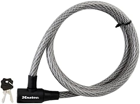 Master Lock Cable Lock, Keyed Bike Lock, 6 ft. Long, 8155D