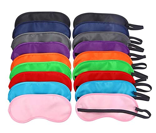 Máscara para Dormir,9 Piezas Máscara de Ojos de Multicolor con Los Ojos Vendados para Viajar Suministros para Juegos de Equipo de Fiesta de Sueño