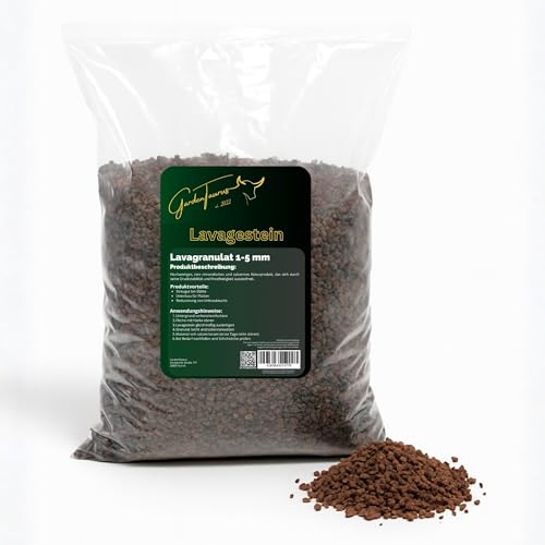 5 Liter Lavagestein 1-5mm aus der Vulkaneiffel | Kakteenerde, Sukkulentenerde, Beimischung von Pflanzerde oder Anzuchterde, Substrat für Dachbegrünung