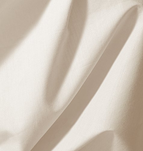 Pinzon by Amazon Everyday - Sábana bajera ajustable (100% algodón) Marrón claro - 90 x 190 x 40 cm