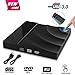 Produktbild Externes DVD Laufwerk,GVOO USB 3.0 Dual Port Superspeed Tragbar CD DVD Laufwerke Portable DVD CD Brenner Slim extern Laufwerk mit Berührungssensor für Laptop/Notebook/MacBook/Desktop 