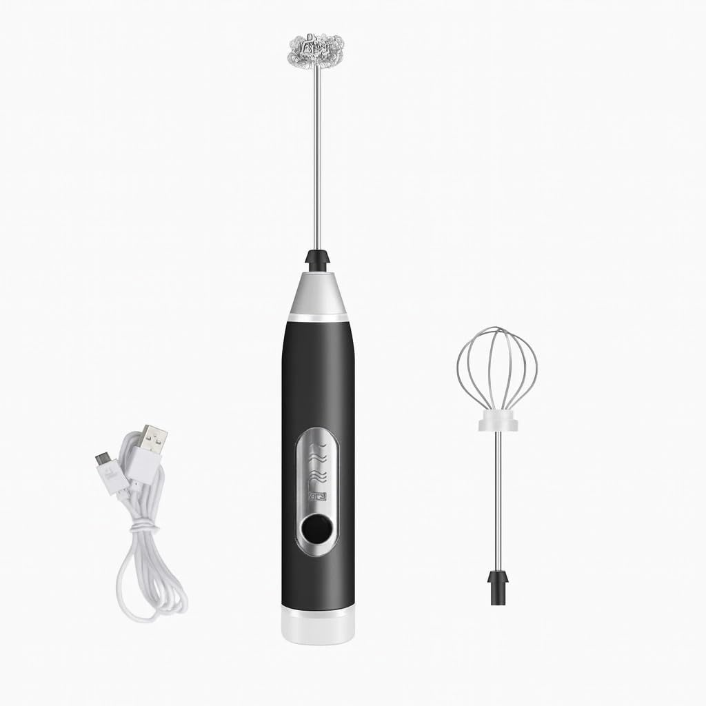 Genérico Mini Mixer Portátil Elétrico Recarregável, Misturador de Bebidas, Café, Ovos e