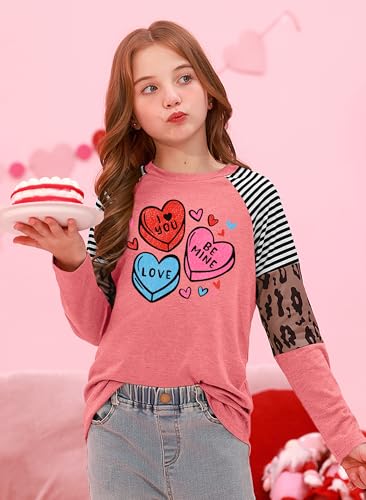 Image of BesserBay Girls St Patrick's Day Raglan Shirt Irish Sequin Lucky Stripe Shamrock Graphic Top 4-14 Years