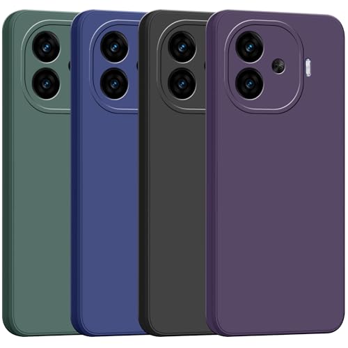 Image of amazon basics Back Cover for iQOO Neo 10R 5G | Ultra Slim Soft Rubberised Case | Matte Silicone Flexible Mobile Case | Camera Protection - Blue