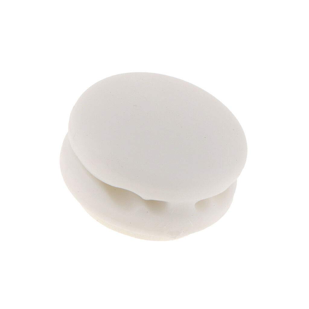 ELECTROPRIME 4 Holes Rubber Protector Saver Cover For Phone USB Charger Cables White