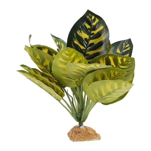 CAPASTEC Reptile Plants Decoration, Reptile Plants for Terrarium Decor, Reptile Artificial Plant, Amphibian Habitat Decor Suitable for Reptiles Lizards Geckos, 8.27