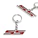 iJDMTOY (1) Chrome Finish Super Sport SS Key Chain Fob Ring Keychain For Chevrolet Chevy