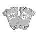 Twin Onesies Outfits for Baby Girls & Boys, Perfect for Newborn Twins 2 Pack (0-3 Months, Show Off)