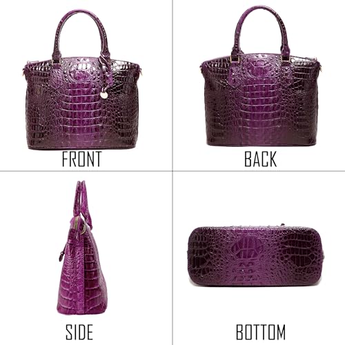 Image of Makcr Joacbv Women Purse Satchel Bag Long Crossbody Classy Tote Bag Top Handle Vegan Leather Ladies Handbags Embossed Pattern