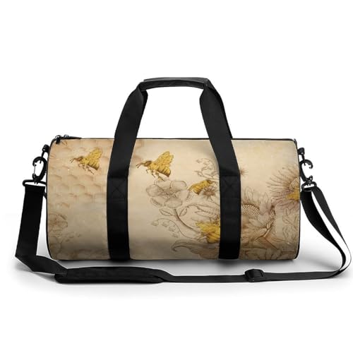 Sac de voyage abeille rétro 45cm le sac cabine anti-encombrement pour week-end