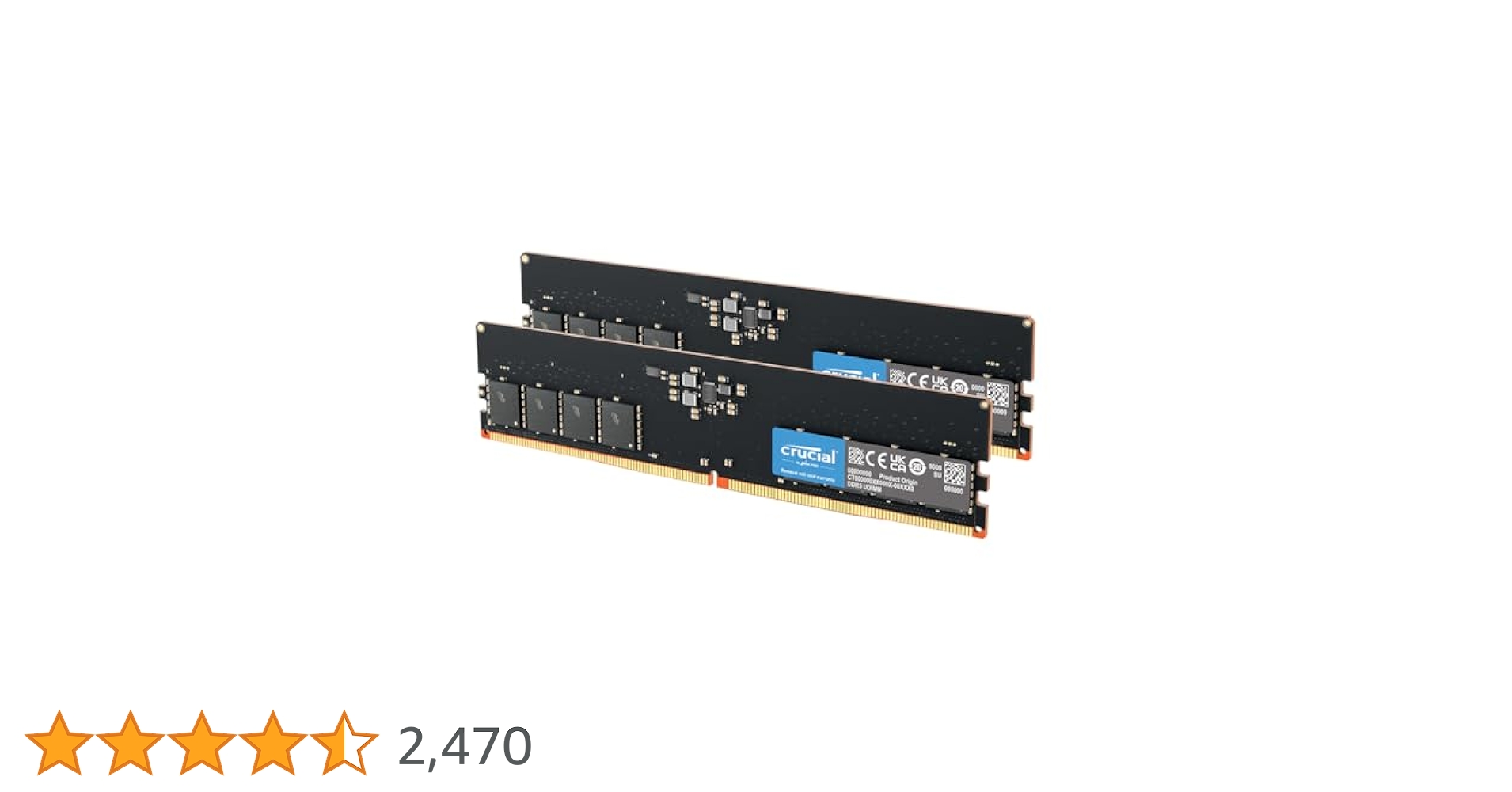 メモリー Crucial 64GB Kit(2x32GB)DDR5-5600 Crucial Pro 64GB DDR5 RAM Kit (2x32GB), 5600MHz (or 5200MHz