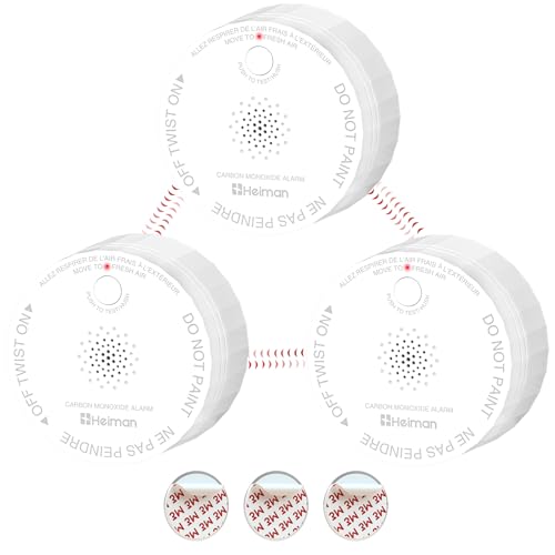 HEIMAN Wireless Interconnected Carbon Monoxide Detector, Portable Battery Powered CO Alarm, UL 2034...