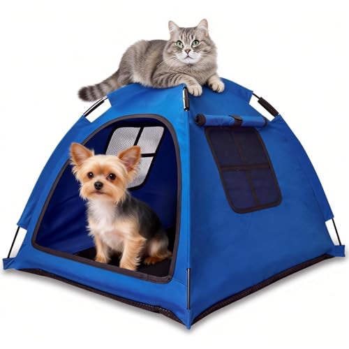 Nockovi Open Design Tente pour animal domestique, lit de surveillance confortable pour chats et chiots, parois en maille respirante pour sécurité et ventilation,...