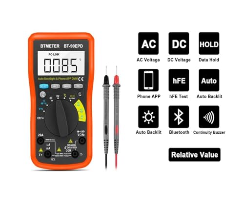 Multimètre numérique BT-90EPD connecté Bluetooth avec avomètre auto et écran rétroéclairé - 2